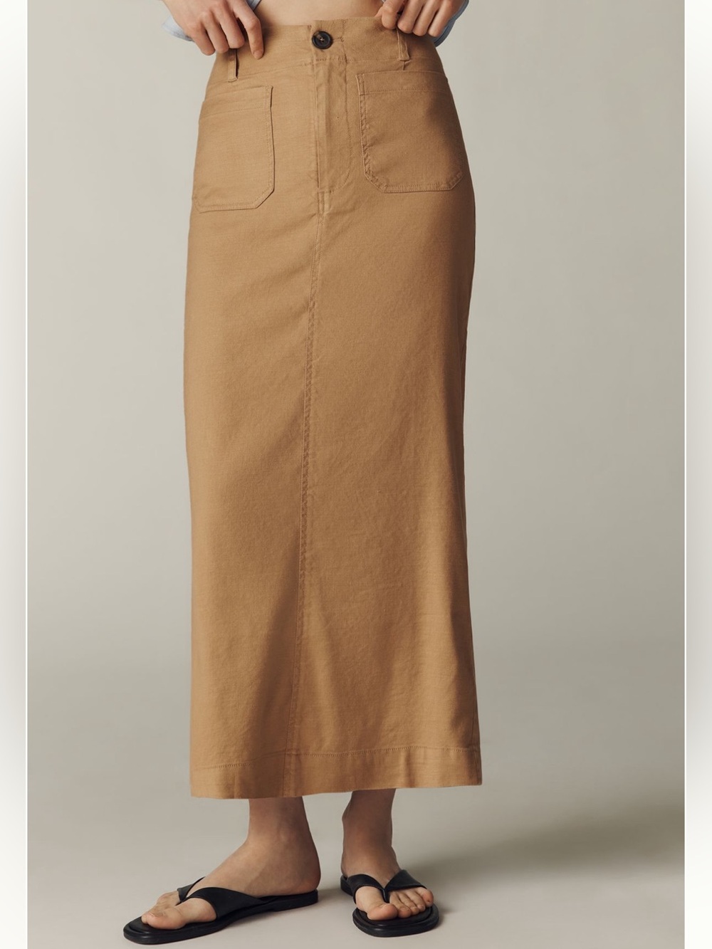 Maeve Colette Linen Blend Stretch Maxi Skirt from Anthropologie